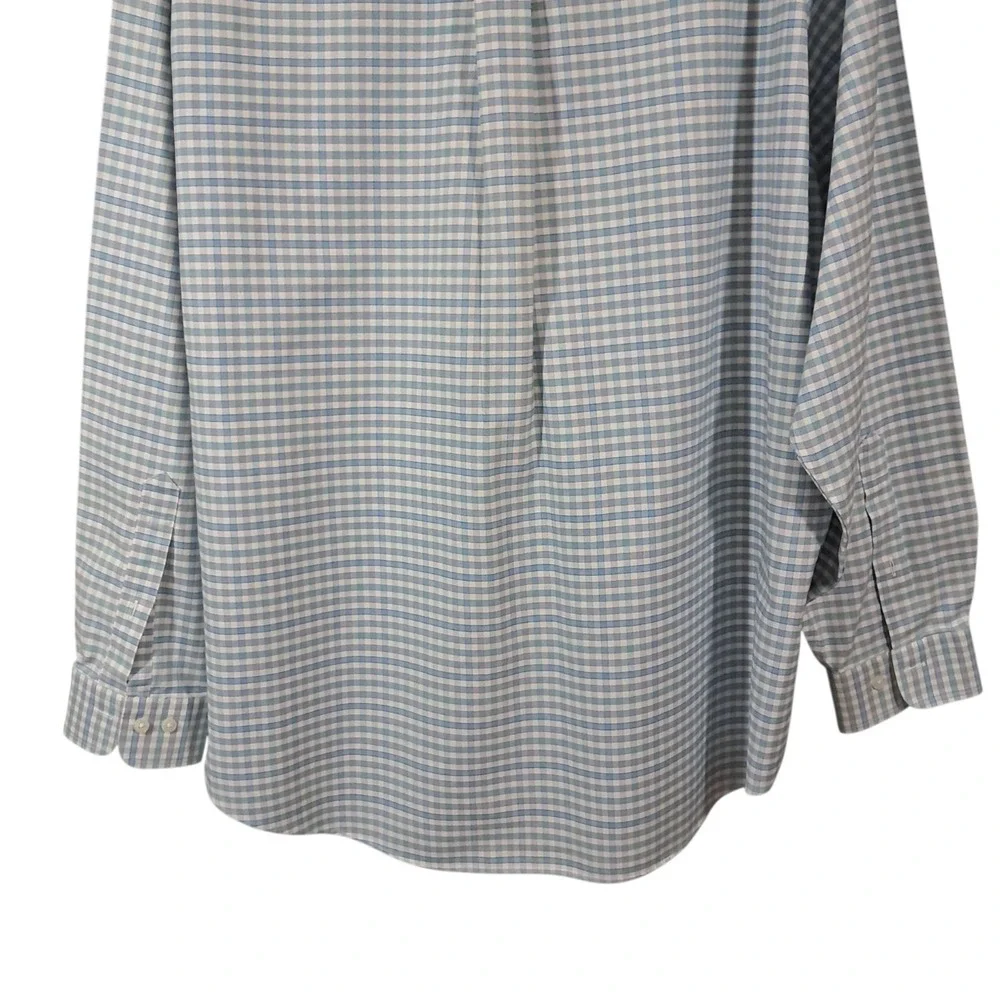 Brooks Brohers‎ Lot 2 Mens XL Multi Plaid Blue Orange Check Long Sleeve Shirts